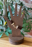 Soho Shaky Brushed Gold & Silver Charm Brown Suede Knotted Bracelet