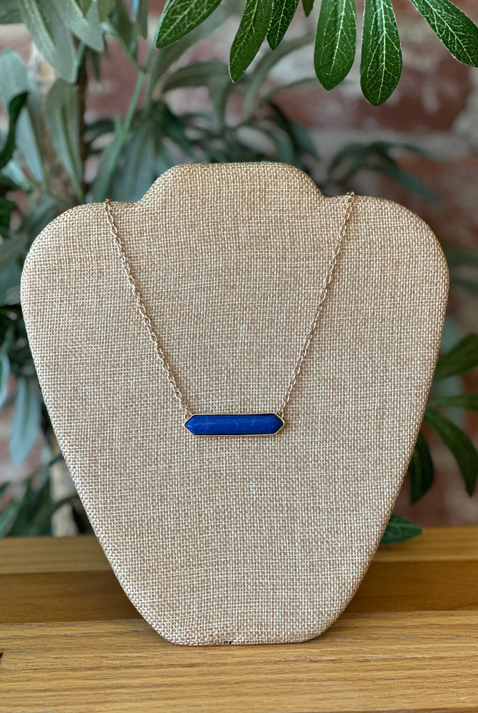 Lapis Bar Choker Necklace