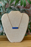 Lapis Bar Choker Necklace