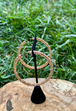 "Maggie" Filigree Rose Gold Filigree Hoop Earrings