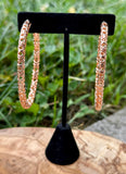 "Maggie" Filigree Rose Gold Filigree Hoop Earrings
