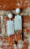 Seed Bead Multi-Color Waterfall Earrings