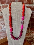 All the Brights Bamboo Coral & Jasper Multi-Color Necklace