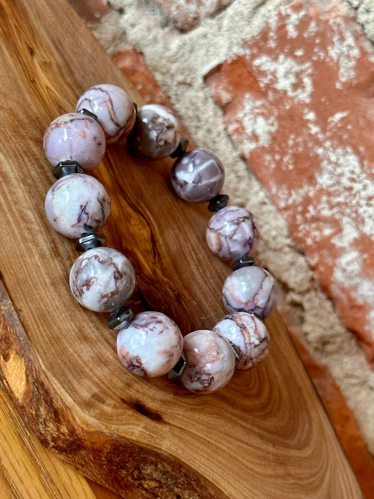 Jasper and Hematite Gemstone Bracelet