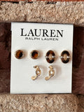 Tortoise Shell Trio Set of Earrings