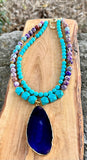 In Bloom Purple Agate Statement Necklace