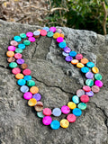 Multi-Color Shell Pearl Endless Necklace