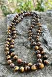 Yellow Tiger Eye Beaded Endless Necklace