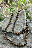 Yellow Tiger Eye Beaded Endless Necklace