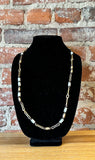 Robert Lee Morris Soho White & Brown Mixed Beaded Link Necklace