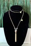 "Frenchie" Bull Dog Tassel Fringe Pendant Necklace