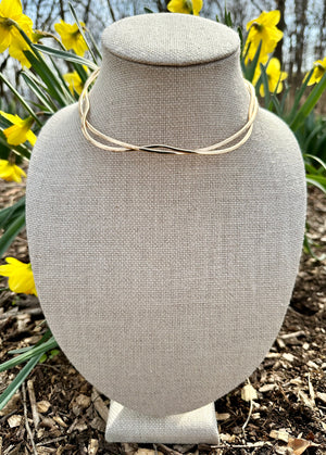 Two Strand Collar Wrap Choker Necklace