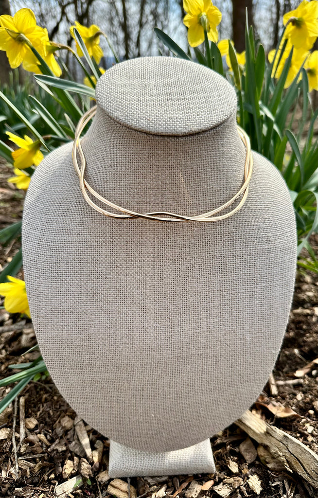 Two Strand Collar Wrap Choker Necklace