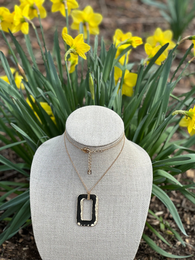 Geometric Pendant Long Necklace