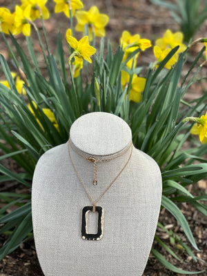 Geometric Pendant Long Necklace