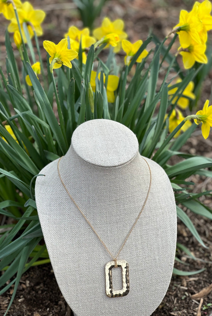 Geometric Pendant Long Necklace