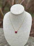 Cause A Stir Pink Stone Pendant Necklace