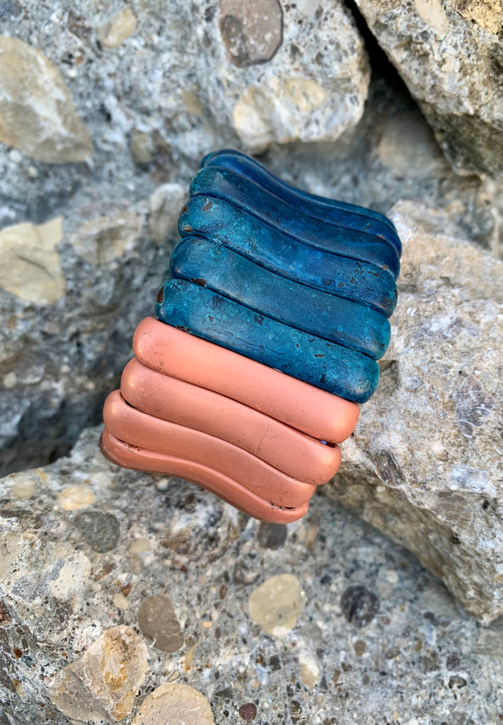 Patina Soho Brown & Tan Ombre Silver-Tone Sculptural Bracelet