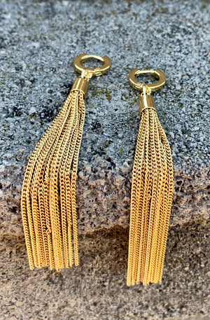 Vince Camuto Museum Huggie Tassel Linear Earrings