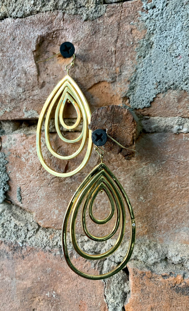 Teardrop Multi-Layer Drop Earrings