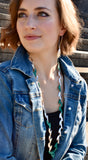Robert Lee Morris Soho Silver & Patina Long Torsade Leaf Strand Necklace