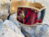 Patricia Nash Elisabetta Leather Inset Cuff Bracelet