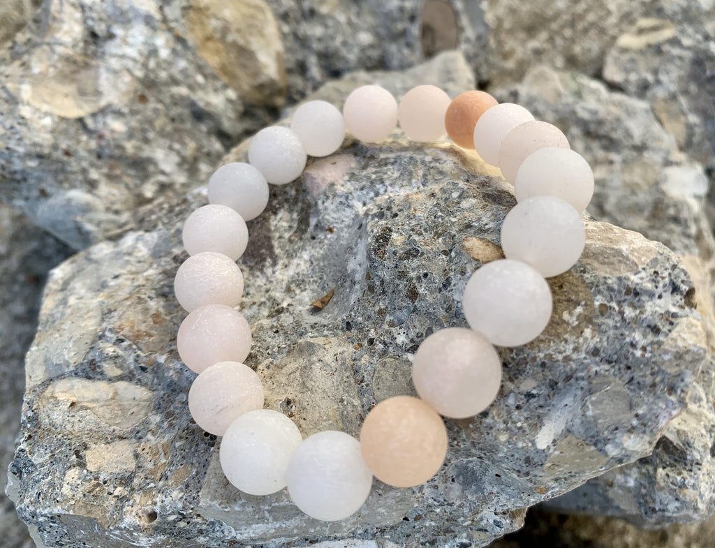 Barse Matte Pink Magnesite Beaded Bracelet