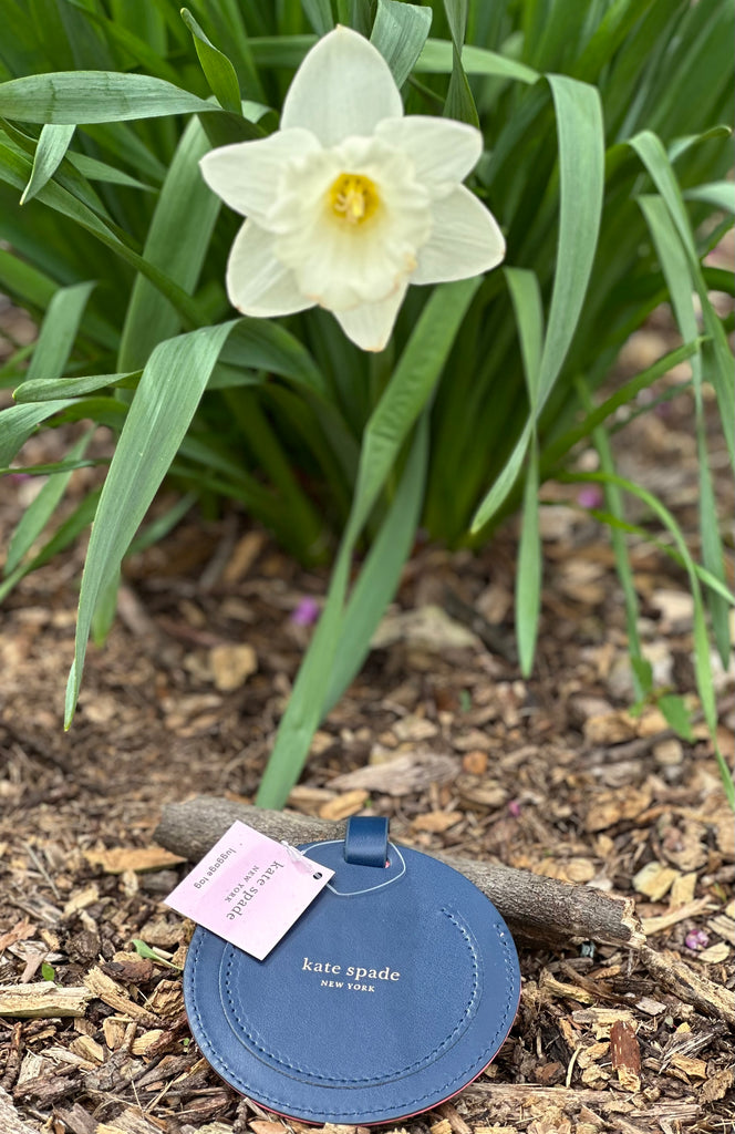 Hello Again Pink, Blue & White Luggage Tag