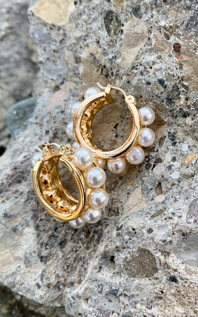 Mini Pearl Hoop Earrings