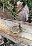 Bronze Genuine Mixed Matrix Stone in Green Size 9