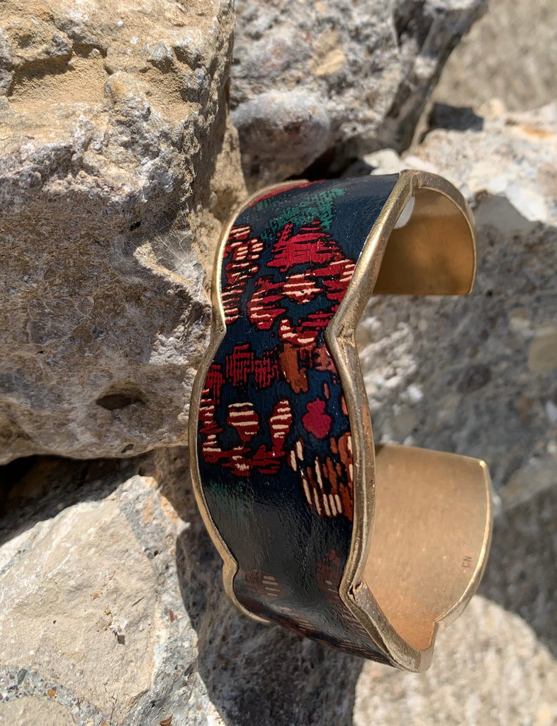 Patricia Nash Elisabetta Leather Inset Cuff Bracelet
