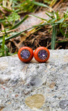 "Be Bold" Rare Blood Orange Stud Earrings