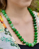 Iris & Lily London Sterling Silver & Green Agate Beaded Necklace