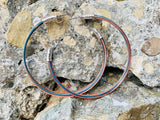 Mixed Patina Multi-Large Hoop Earrings