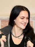 "You are Magnetic" Electroplated Agate Choker Necklace