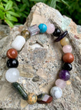 Gemstone Multi-Shape Multi-Color Stretch Bracelet