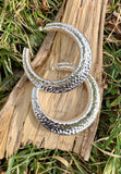Silver Metallic Hoop Earrings