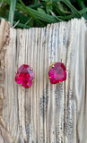Treasure Trove Fuchsia Stud Earrings