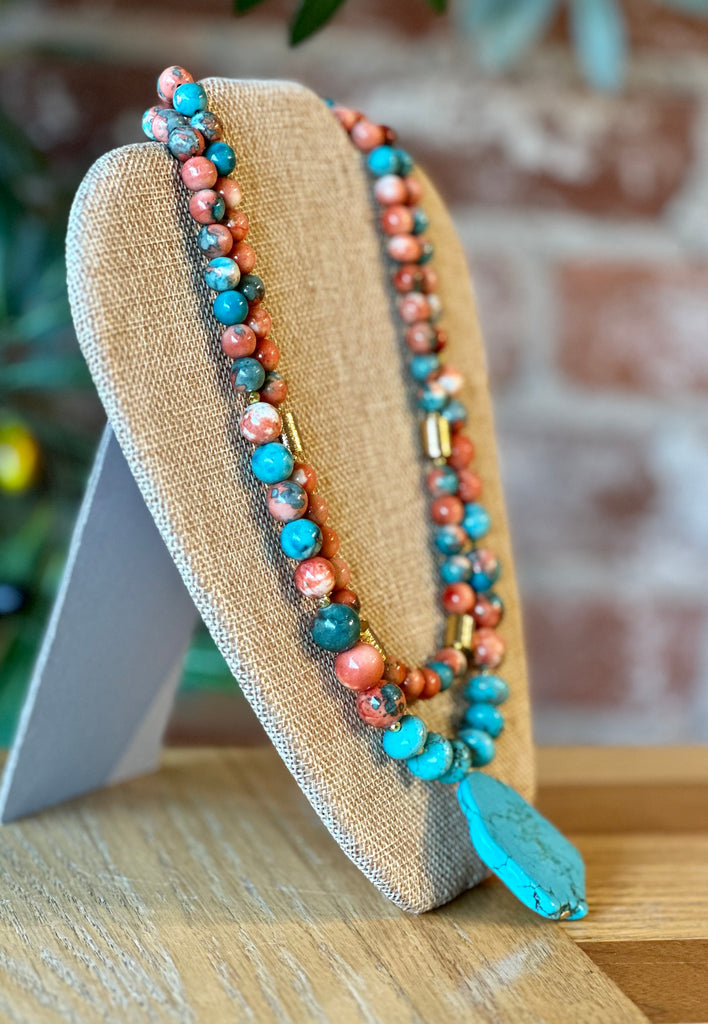 Ocean Jade Turquoise Statement Necklace