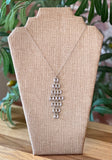 Vince Camuto Silver Baguette Chandelier Necklace