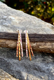 Lineup Sterling Silver Tri-Color Stick Earrings