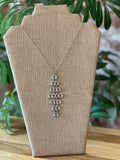 Vince Camuto Silver Baguette Chandelier Necklace