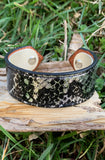 "Ambra" Python Metallic Silver Leather Cuff Bracelet