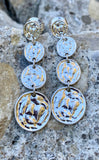 Soho Coin Linear Drop Statement Earrings