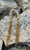 Vince Camuto Crystal with Fringe Wing Earrings