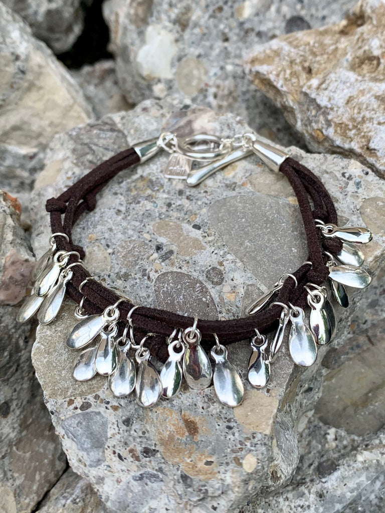 Robert Lee Morris Soho Shaky Charm Suede Knotted Bracelet