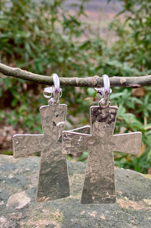Dangle Cross Statement Earrings