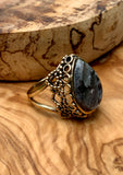 Labradorite and Bronze Ring Size 7