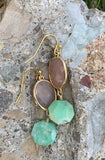 Sunstone & Turquoise Magnesite Drop Earrings