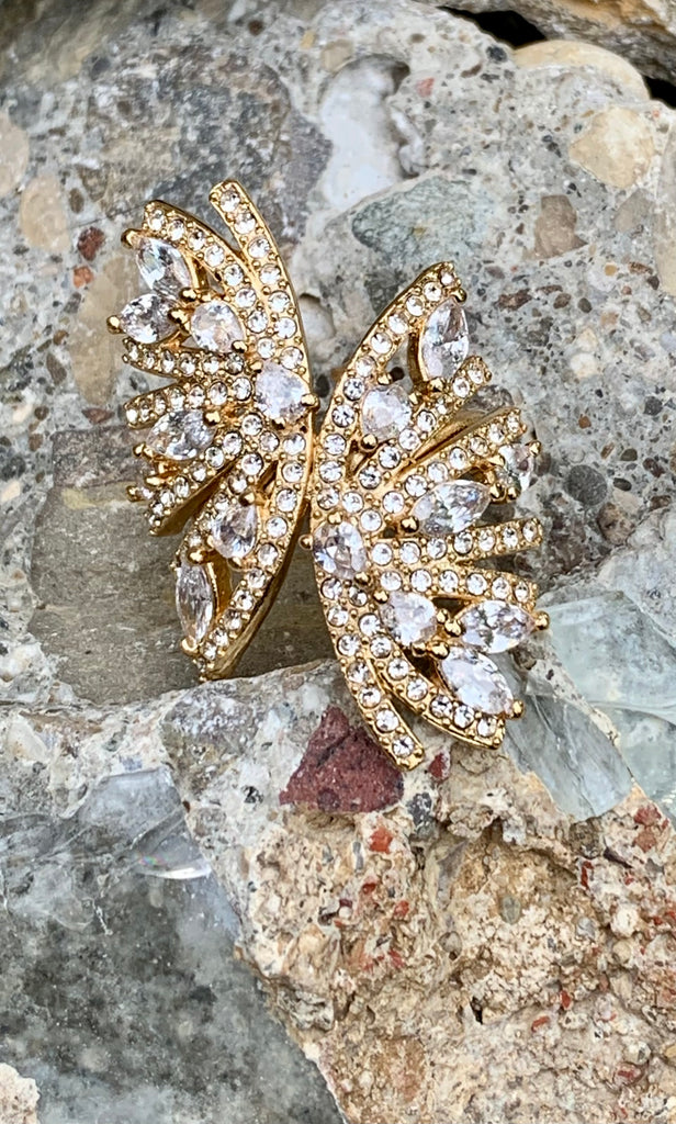 Vince Camuto Embellished Fancy Flower Statement Ring Size 7